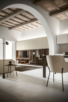 HND057 - Sectional wooden TV wall system by Santalucia Mobili - view 3